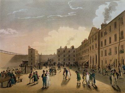 キングのベンチ刑務所（外装）、アッカーマンの「ロンドンの小宇宙」から 作： Pugin and Rowlandson